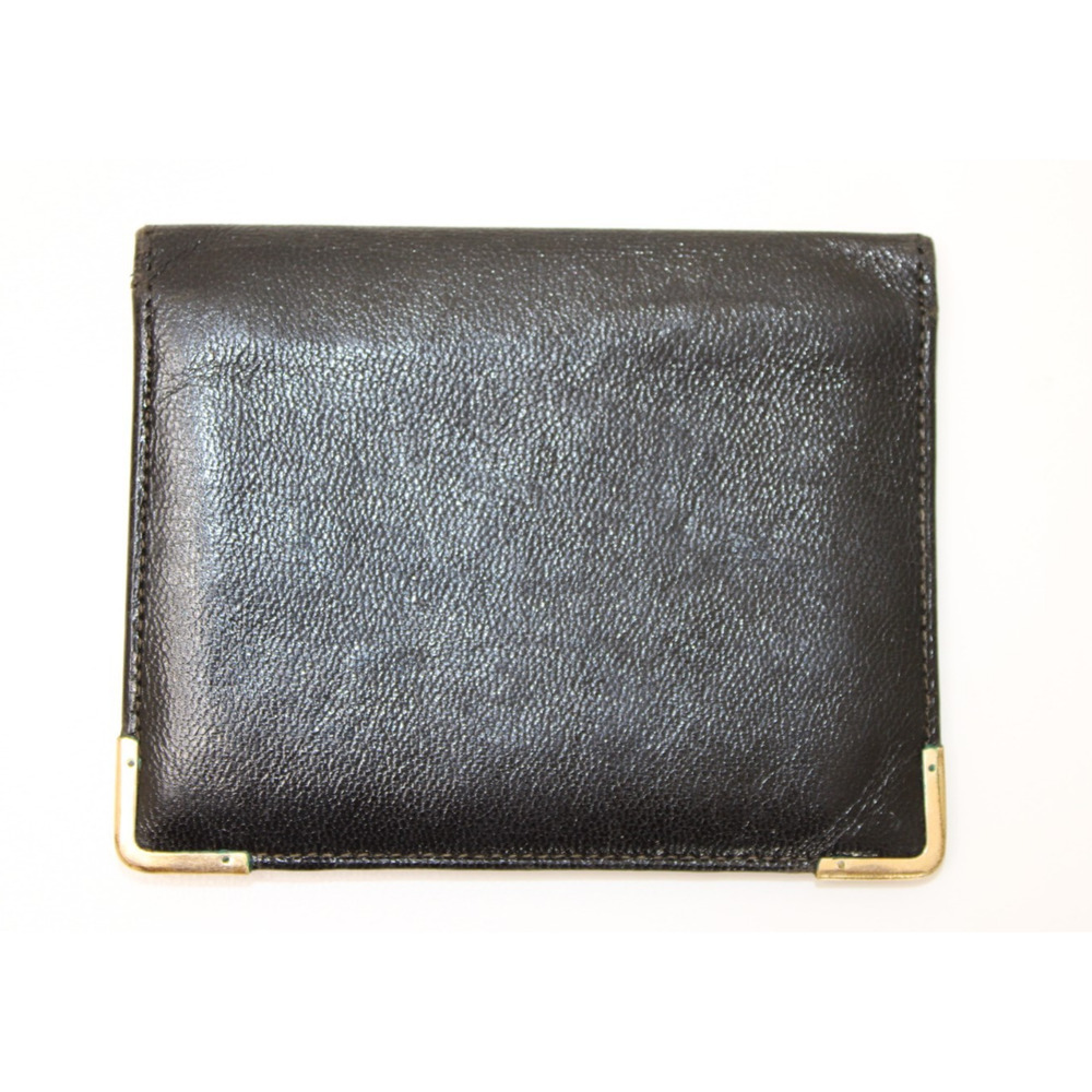 Vintage Men's Wallet Gucci Black Leather Bi-fold RLD GOLD M&Co England "Bernie"
